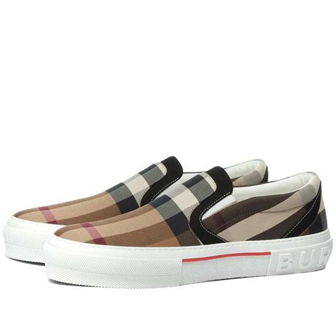 burberry slip on sandals|Burberry curt check sneakers.